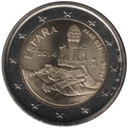 Monnaie euro - ESPAGNE - 2 euros commémorative - Parc Güell - 2014