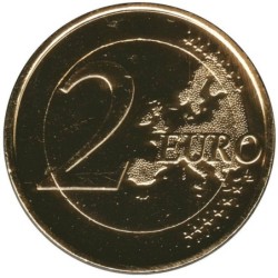Monnaie euro - ESPAGNE - 2 euros commémorative plaquée or - Grotte d'Altamira - 2015