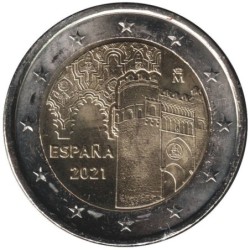 Monnaie euro - ESPAGNE - 2 euros commémorative - UNESCO - Ville historique de Tolède - 2021