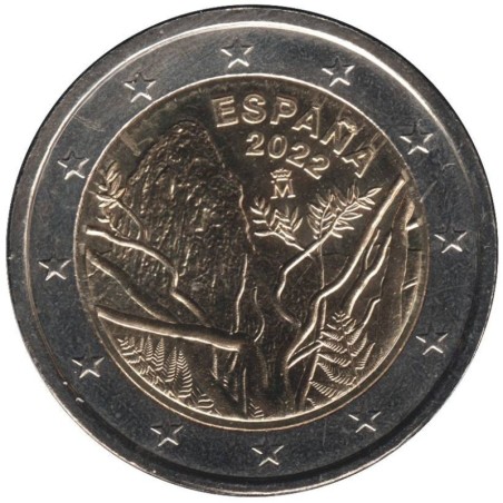 Monnaie euro - ESPAGNE - 2 euros commémorative - UNESCO - Parc national de Garajonay - 2022