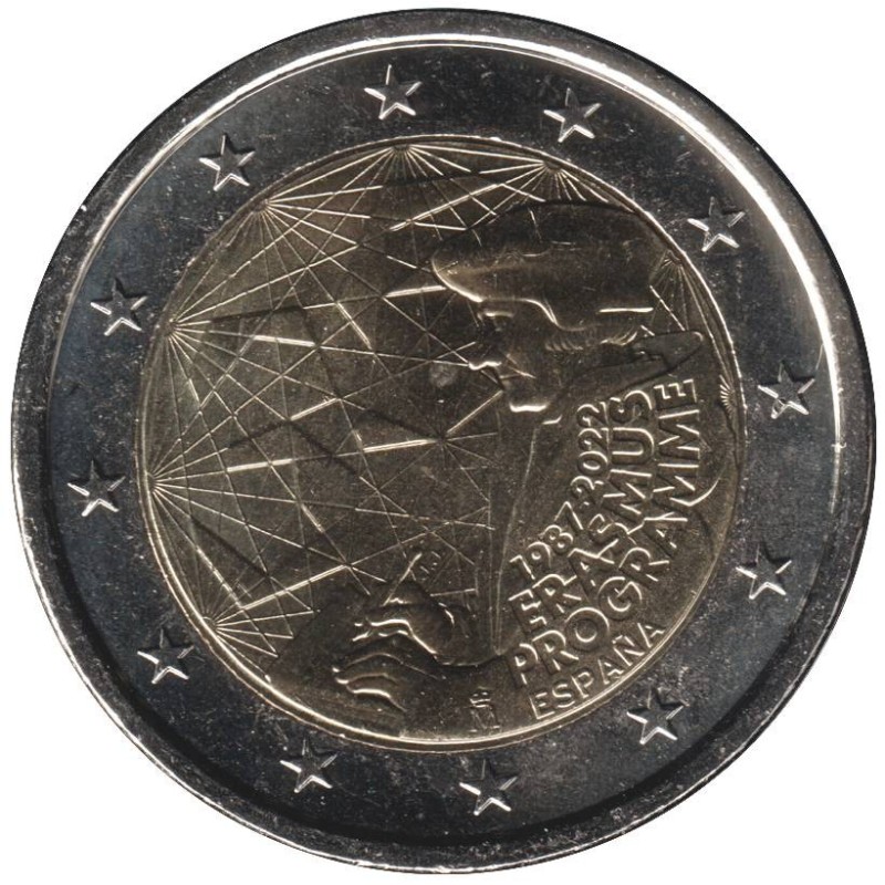 Monnaie euro - ESPAGNE - 2 euros commémorative - 35 ans du programme Erasmus - 2022