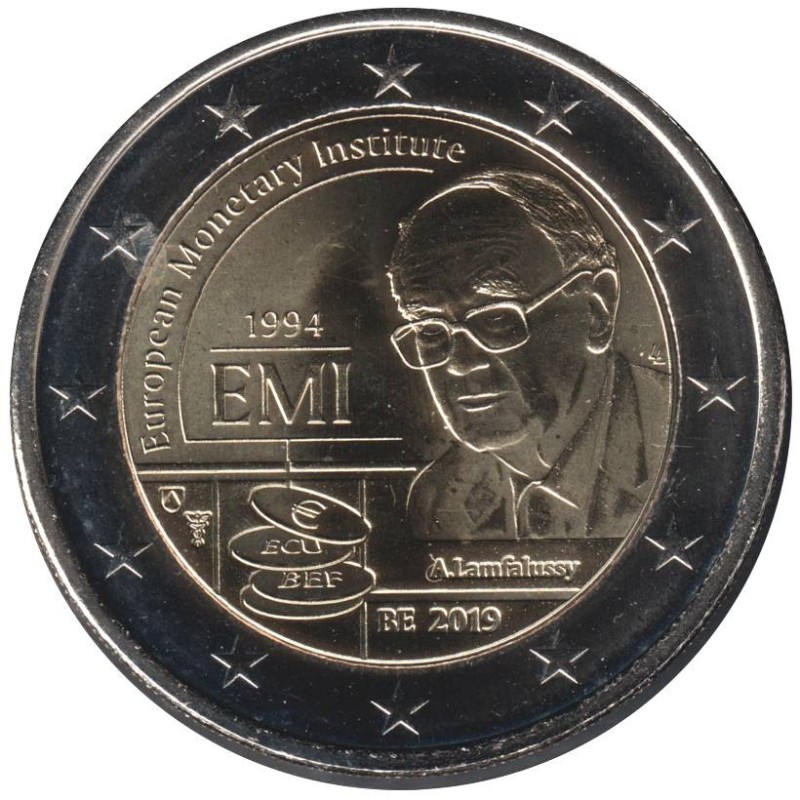 Monnaie euro - BELGIQUE - 2 euros commémorative - 25 ans de l'Institut Monétaire Européen - 2019