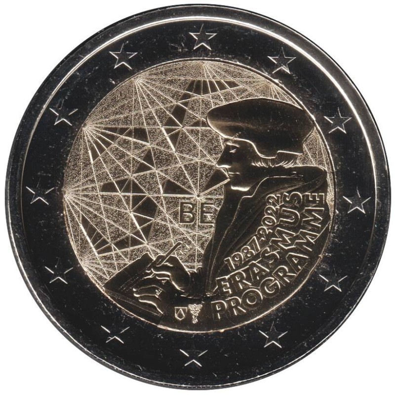 Monnaie euro - BELGIQUE - 2 euros commémorative - 35 ans du programme Erasmus - 2022