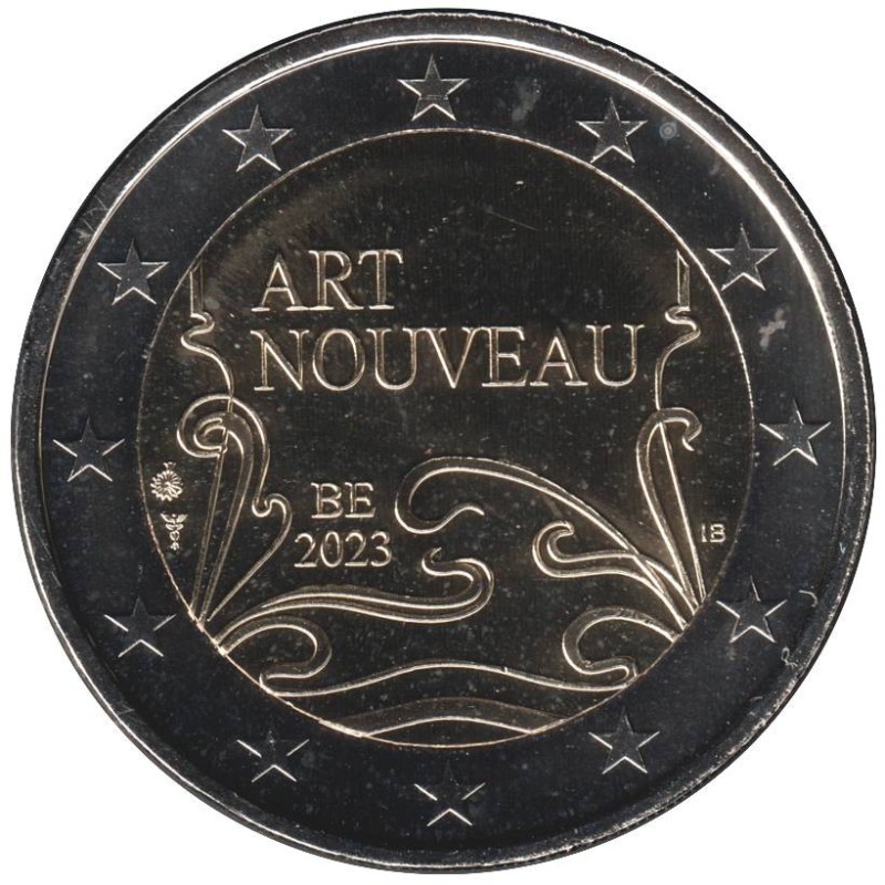 Monnaie euro - BELGIQUE - 2 euros commémorative - Art nouveau à Bruxelles - 2023