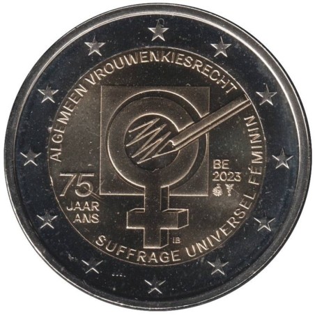 Monnaie euro - BELGIQUE - 2 euros commémorative - 75 ans Suffrage Universel Féminin - 2023