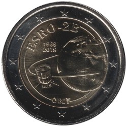 Monnaie euro - BELGIQUE - 2 euros commémorative - 50 ans Satellite ESRO 2B - IRIS - 2018