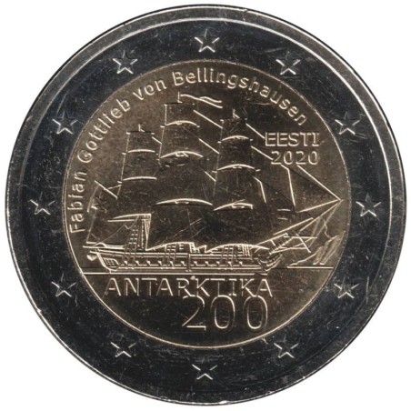 Monnaie euro - ESTONIE - 2 euros commémorative - 200 ans de la découverte de l'Antarctique - 2020