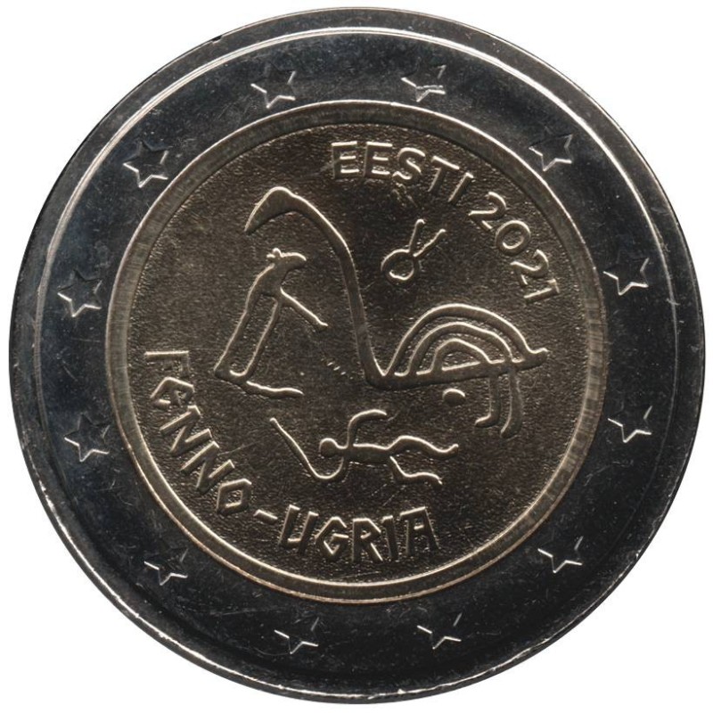Monnaie euro - ESTONIE - 2 euros commémorative - Les peuples finno-ougriens - 2021
