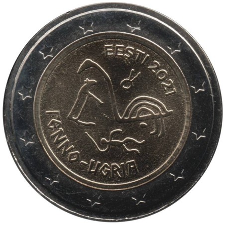 Monnaie euro - ESTONIE - 2 euros commémorative - Les peuples finno-ougriens - 2021