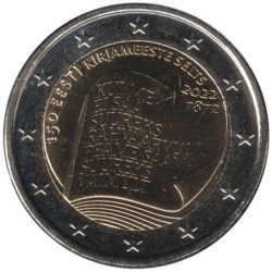 Monnaie euro - ESTONIE - 2 euros commémorative - 150 ans de la Société littéraire estonienne - 2022
