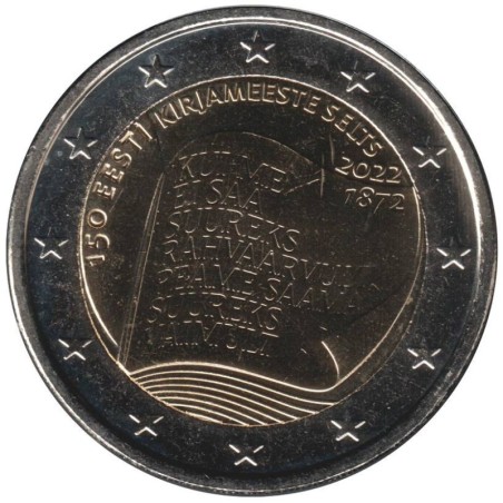 Monnaie euro - ESTONIE - 2 euros commémorative - 150 ans de la Société littéraire estonienne - 2022