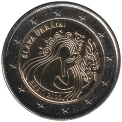Monnaie euro - ESTONIE - 2 euros commémorative - Ukraine et liberté - 2022