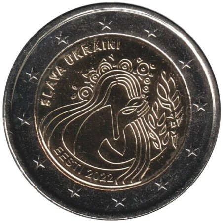 Monnaie euro - ESTONIE - 2 euros commémorative - Ukraine et liberté - 2022