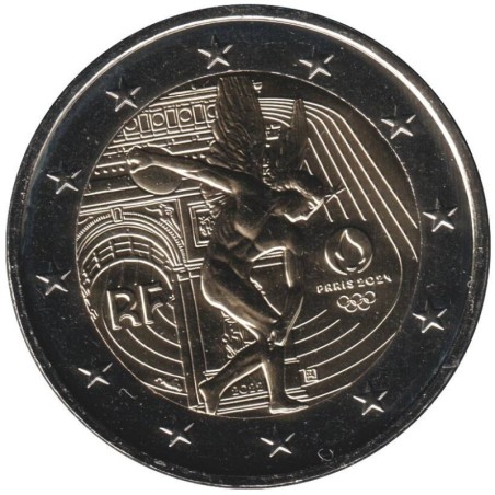 Monnaie euro - FRANCE - 2 euros commémorative - JO de Paris 2024 - Le Génie - 2022