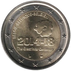 Monnaie euro - BELGIQUE - 2 euros commémorative - 100 ans de la Première Guerre Mondiale - 2014