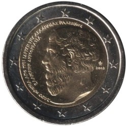 Monnaie euro - GRECE - 2 euros commémorative - Académie de Platon - 2013