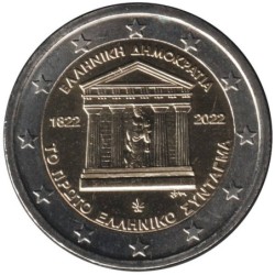 Monnaie euro - GRECE - 2 euros commémorative - 200 ans de la première Constitution grecque - 2022