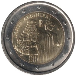 Monnaie euro - ITALIE - 2 euros commémorative - Dante Alighieri - 2015