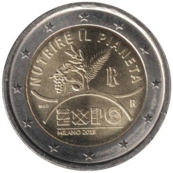 Monnaie euro - ITALIE - 2 euros commémorative - Expo Milan - 2015