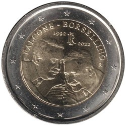 Monnaie euro - ITALIE - 2 euros commémorative - Falcone et Paolo Borsellino - 2022