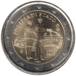 Monnaie euro - ITALIE - 2 euros commémorative - 170 ans de la création de la Police Italienne - 2022
