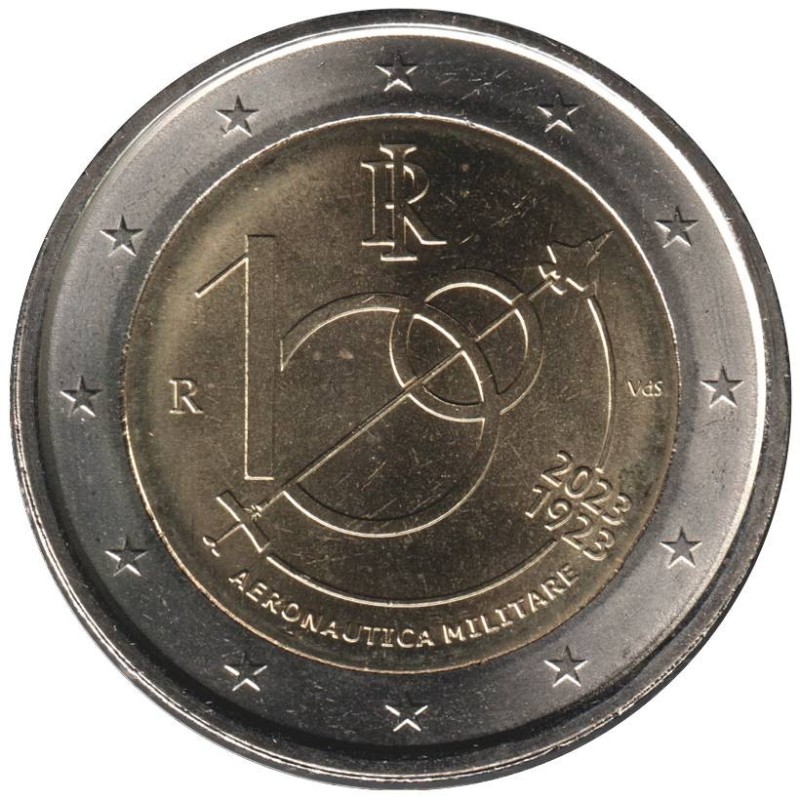 Monnaie euro - ITALIE - 2 euros commémorative - 100 ans de l'Armée de lAir - 2023