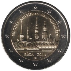 Monnaie euro - LETTONIE - 2 euros commémorative - Riga Capitale européenne de la culture - 2014