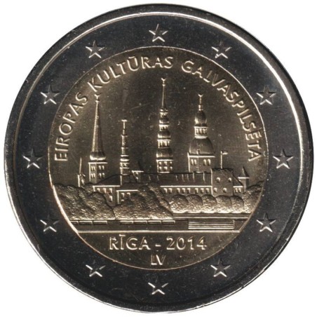Monnaie euro - LETTONIE - 2 euros commémorative - Riga Capitale européenne de la culture - 2014