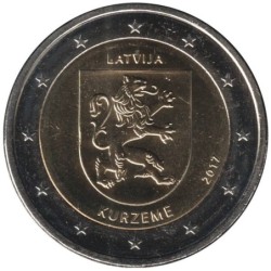 Monnaie euro - LETTONIE - 2 euros commémorative - Régions - Courlande - Kurzeme - 2017