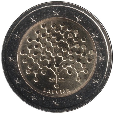 Monnaie euro - LETTONIE - 2 euros commémorative - Littérature Financière - 2022