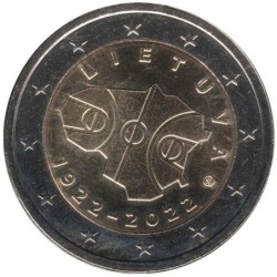 Monnaie euro - LITUANIE - 2 euros commémorative - 100 ans du Basketball en Lituanie - 2022