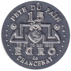 CHANCENAY - 1,5 euro des villes - 1996 - Etat : TTB