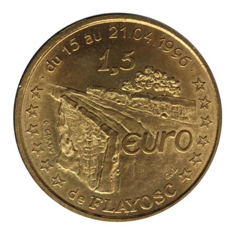 FLAYOSC - 1,5 euro des villes - 1996 - Etat : SUP FLAYOSC - 1,5 euro des villes - 1996 - Etat : SUP