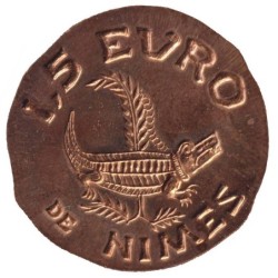 NIMES - 1,5 euro des villes - 1997 - Etat : SPL
