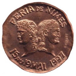 NIMES - 1,5 euro des villes - 1997 - Etat : SPL
