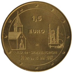NOTRE DAME DE GRAVENCHON - 1,5 euro des villes - 1997 - Etat : SUP
