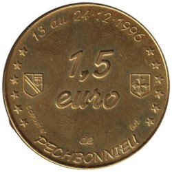 PECHBONNIEU - 1,5 euro des villes - 1996 - Etat : SUP