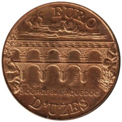 UZES - 1,5 euro des villes - 1997 - Etat : SUP