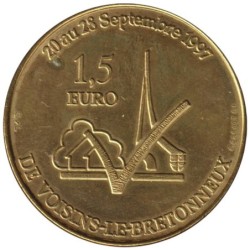 VOISINS LE BRETONNEUX - 1,5 euro des villes - 1997 - Etat : TTB