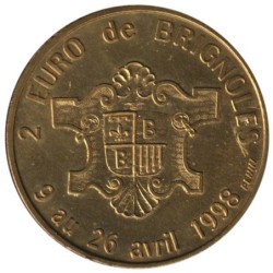BRIGNOLES - 2 euro des villes - 1998 - Etat : SUP