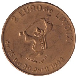 LIMOUX - 2 euro des villes - 1998 - Etat : TTB