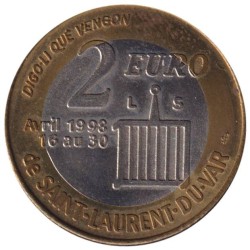 SAINT LAURENT DU VAR - 2 euro des villes - 1998 - Etat : SUP
