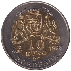 BORDEAUX - 10 euro des villes - 1998 - Etat : SPL