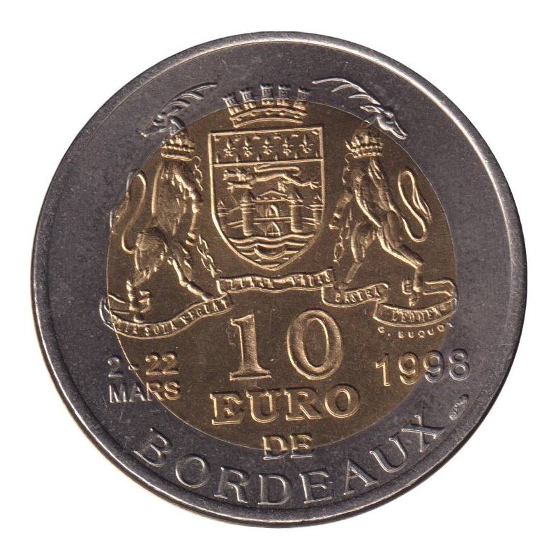 BORDEAUX - 10 euro des villes - 1998 - Etat : SPL