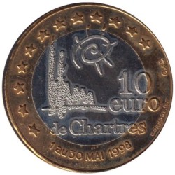 CHARTRES - 10 euro des villes - 1998 - Etat : SPL
