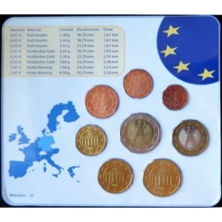 Allemagne - Plaquette BU - 2004 D - 1 cent à 2 euros