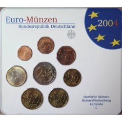 Allemagne - Plaquette BU - 2004 G - 1 cent à 2 euros