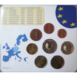 Allemagne - Plaquette BU - 2004 G - 1 cent à 2 euros