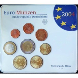 Allemagne - Plaquette BU - 2004 J - 1 cent à 2 euros