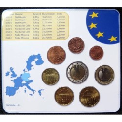 Allemagne - Plaquette BU - 2005 G - 1 cent à 2 euros